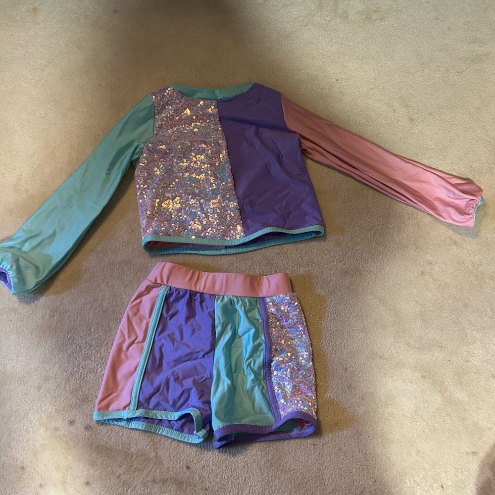 Colorful Sequin Long Sleeve Set